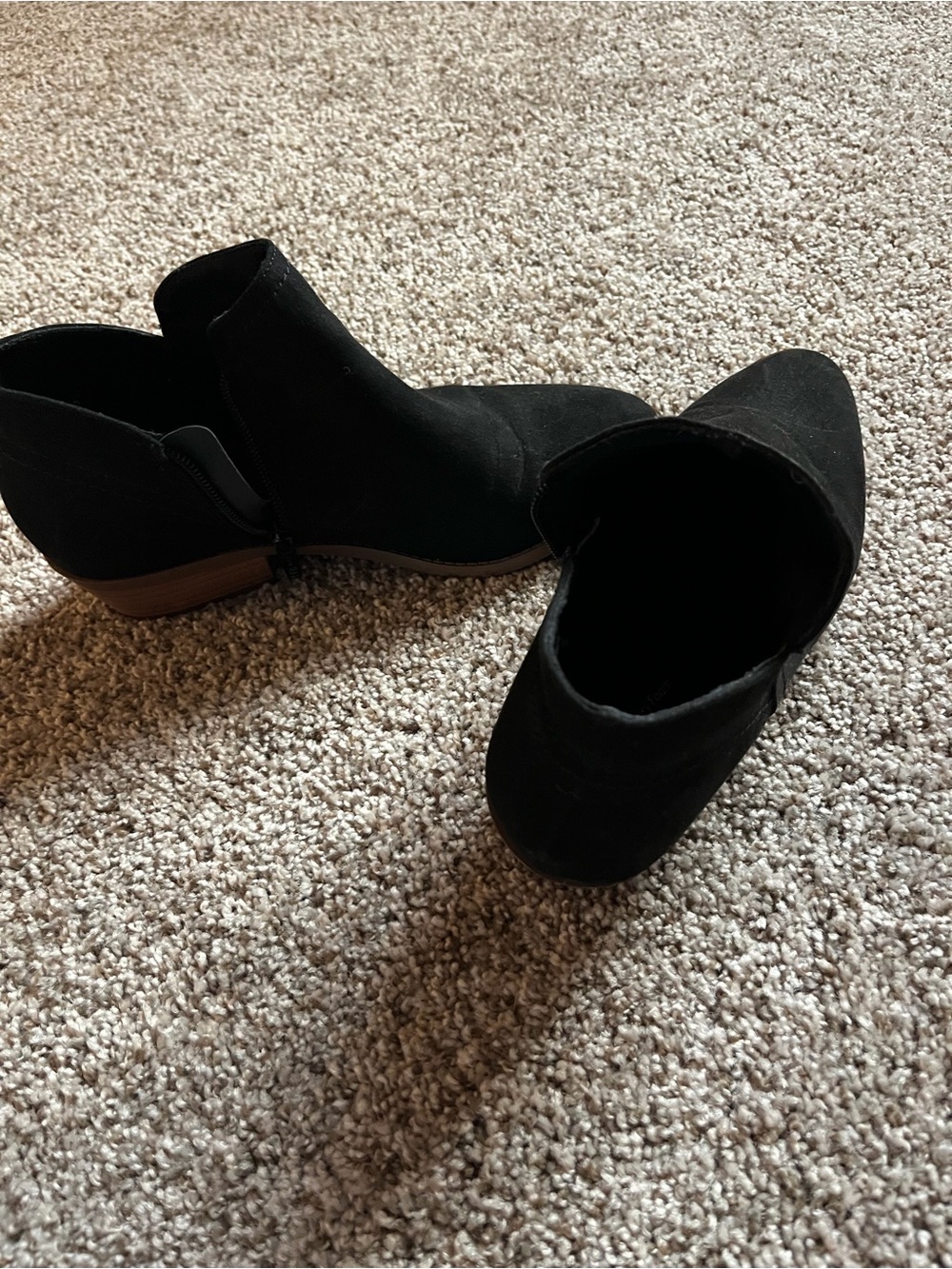 Women's Black Suede Ankle Boots